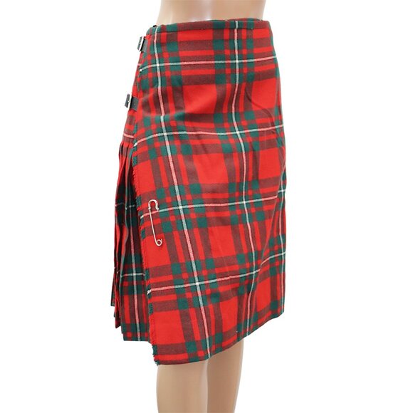 Vintage Authentic MACGREGOR Tartan Scottish Kilt Pleated Plait Skirt S-M - Picture 1 of 5